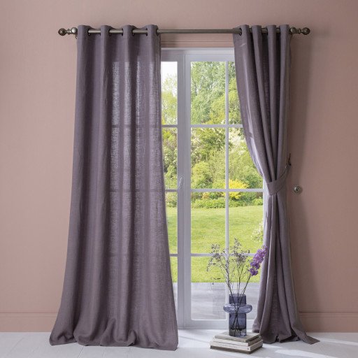 Rideau en lin lavé Violine