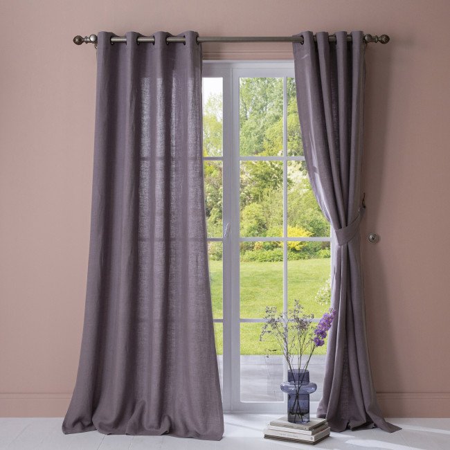 Rideau en lin lavé Violine