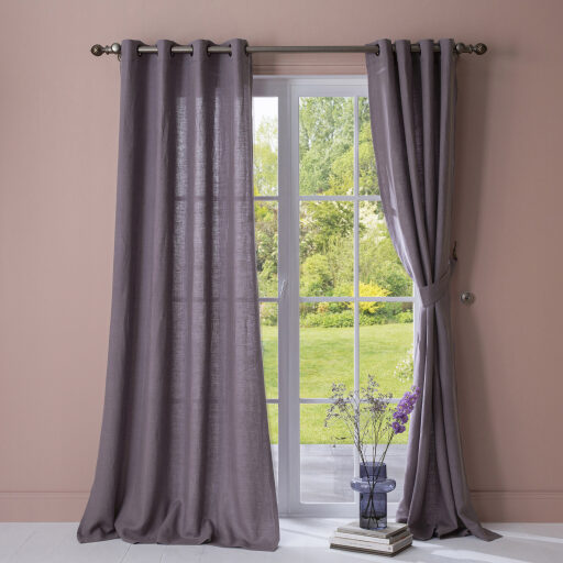 Rideau en lin lavé Violine