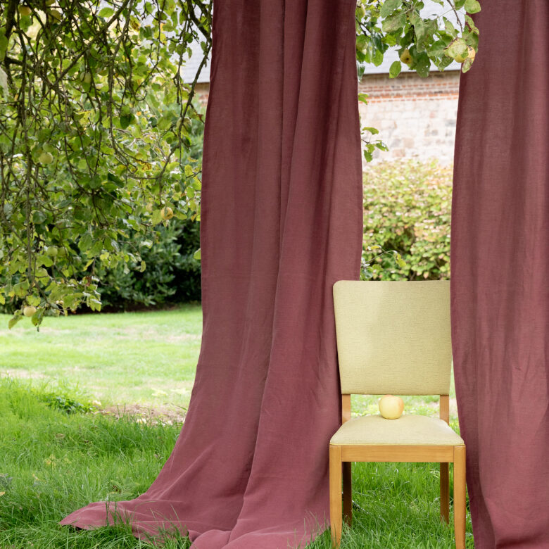 Washed linen curtain Old Pink - Embrin