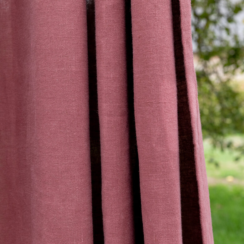 Washed linen curtain Old Pink - Embrin