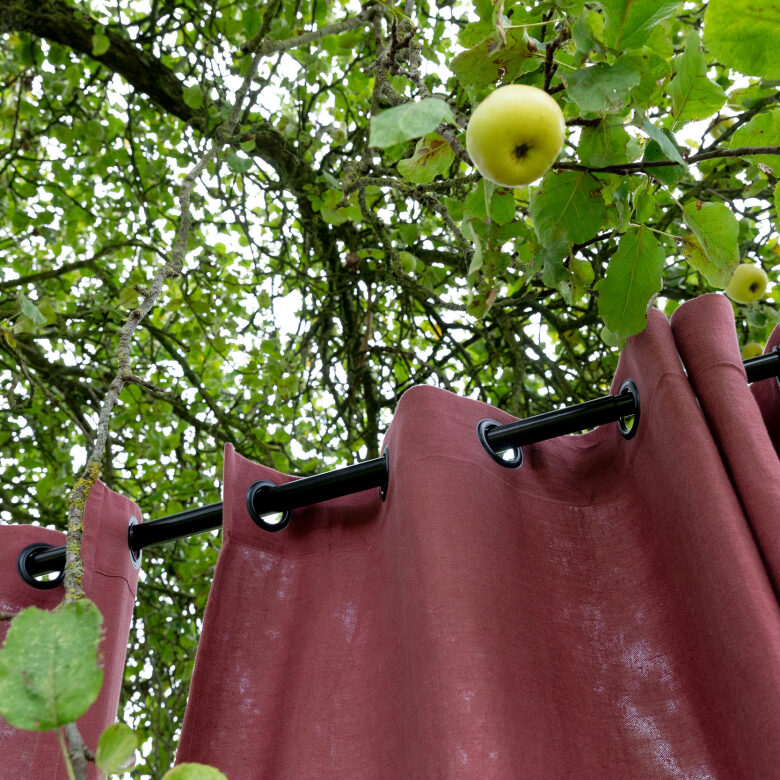 Washed linen curtain Old Pink - Embrin