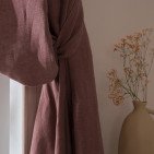 Rideau en lin lavé Vieux Rose