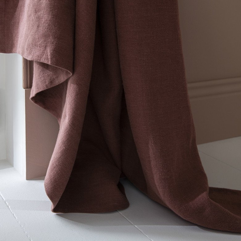 Rideau en lin lavé Vieux Rose - Embrin