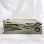 Rideau en lin lavé Vert Lichen