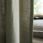 Rideau en lin lavé Vert Lichen