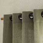 Rideau en lin lavé Vert Lichen