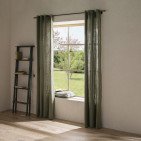 Rideau en lin lavé Vert Lichen