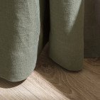 Rideau en lin lavé Vert Lichen