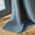 Rideau en lin lavé Bleu Turquoise