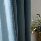 Rideau en lin lavé Bleu Turquoise