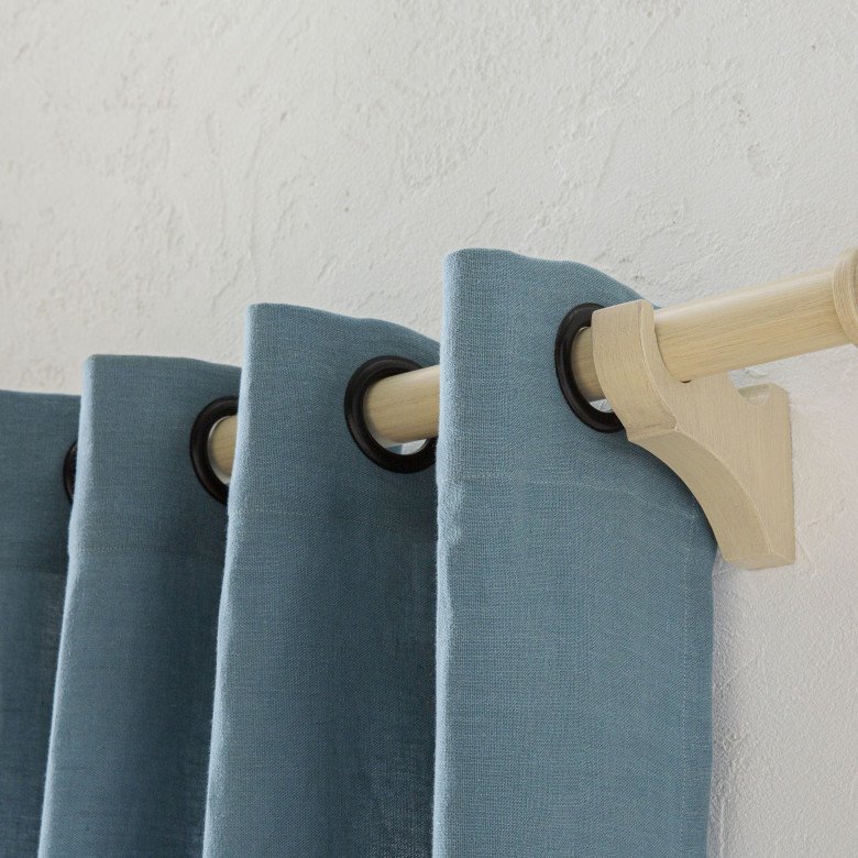 Rideau en lin lavé Bleu Turquoise - Embrin