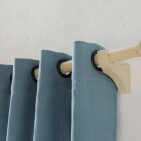 Rideau en lin lavé Bleu Turquoise