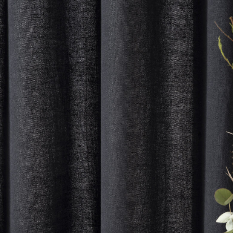 Rideau en lin lavé Gris Caviar - Embrin