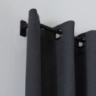 Rideau en lin lavé Gris Caviar