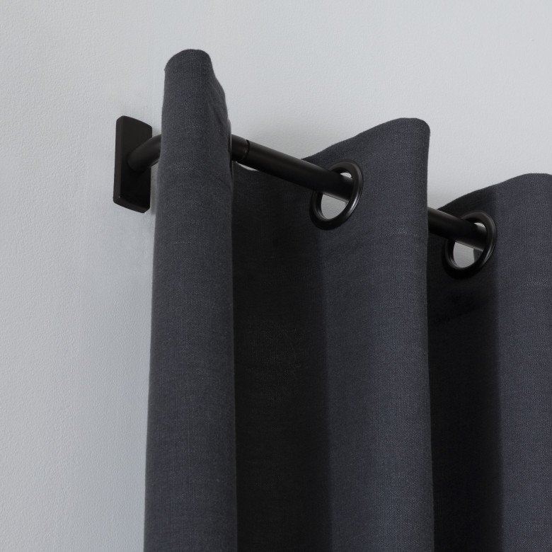 Rideau en lin lavé Gris Caviar - Embrin