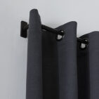 Rideau en lin lavé Gris Caviar