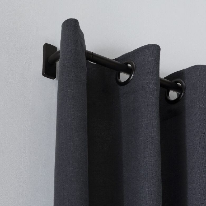 Rideau en lin lavé Gris Caviar - Embrin