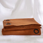 Rideau en lin lavé Rouge Brique