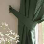 Rideau en lin lavé Vert Pin