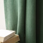 Rideau en lin lavé Vert Pin