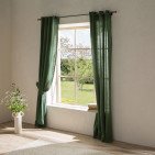 Rideau en lin lavé Vert Pin