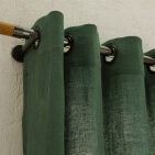 Rideau en lin lavé Vert Pin