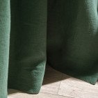 Rideau en lin lavé Vert Pin