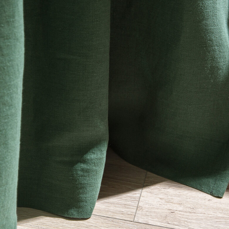 Rideau en lin lavé Vert Pin - Embrin