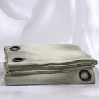 Rideau en lin lavé Gris Argile