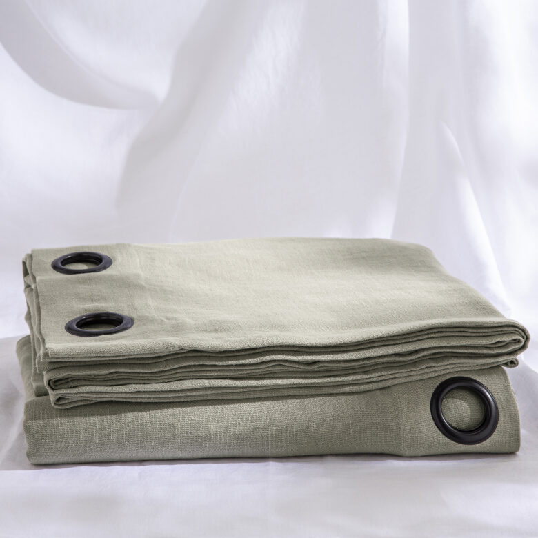 Rideau en lin lavé Gris Argile - Embrin