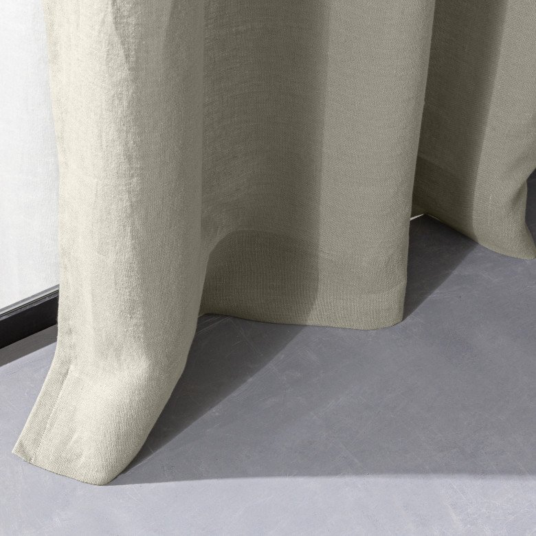 Rideau en lin lavé Gris Argile - Embrin