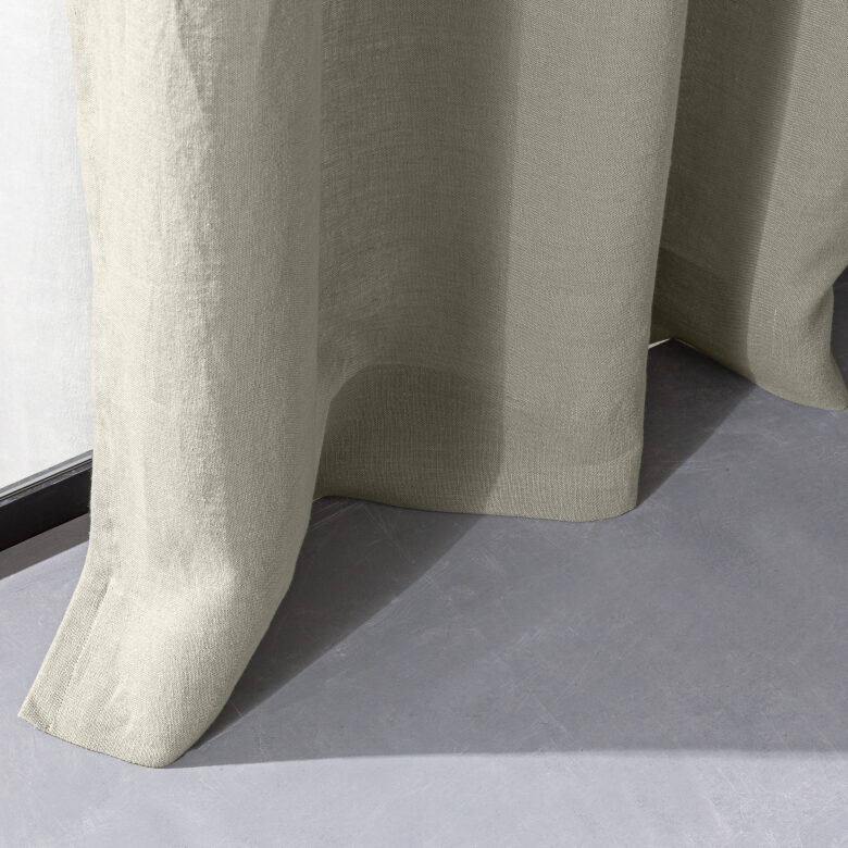 Rideau en lin lavé Gris Argile - Embrin