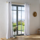 Rideau en lin lavé Blanc Optique