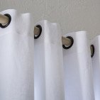 Rideau en lin lavé Blanc Optique