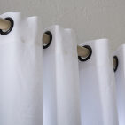 Rideau en lin lavé Blanc Optique