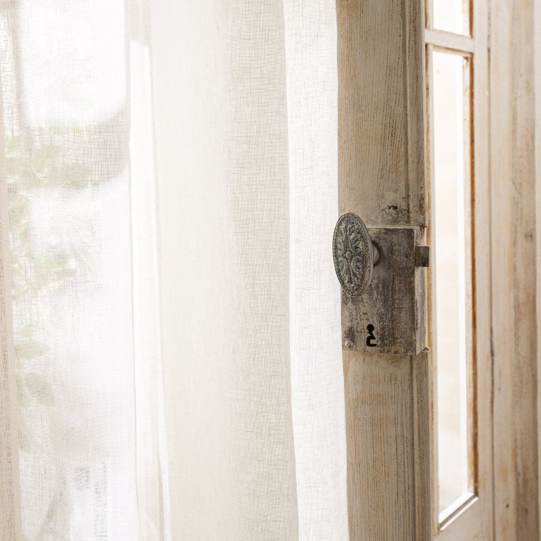 Voilage en lin lavé Crème - Embrin