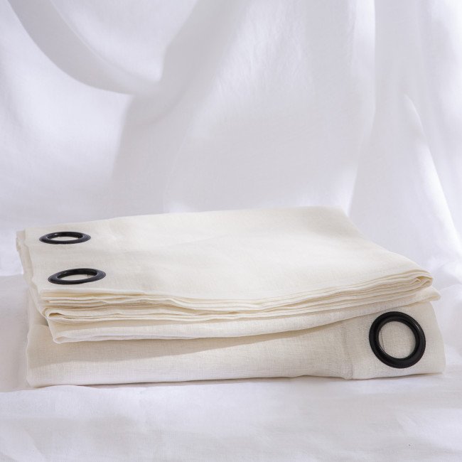 Voilage en lin lavé Crème