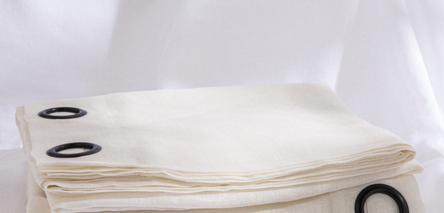 Voilage en lin lavé Crème