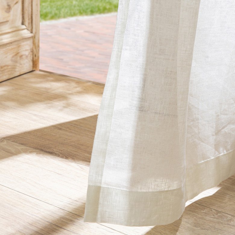 Voilage en lin lavé Crème - Embrin