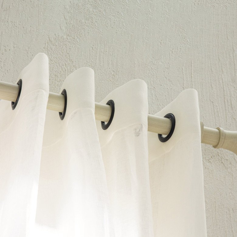 Voilage en lin lavé Crème - Embrin