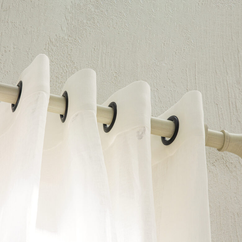 Voilage en lin lavé Crème - Embrin