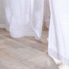 Voilage en lin lavé Blanc optique