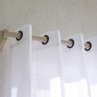 Voilage en lin lavé Blanc optique