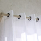 Voilage en lin lavé Blanc optique