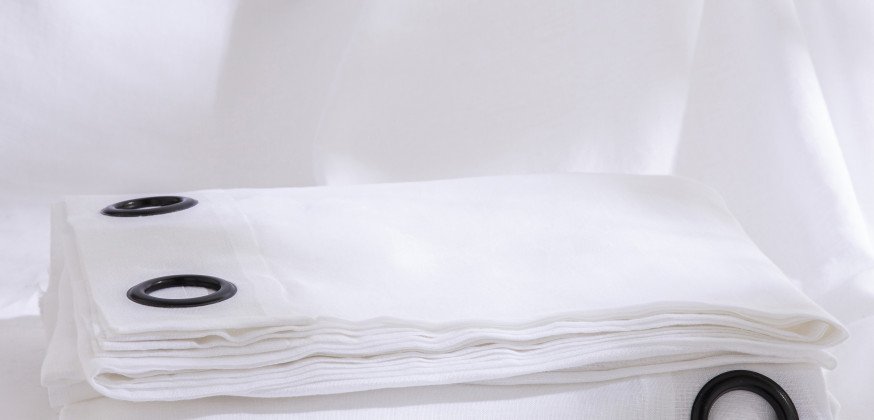 Voilage en lin lavé Blanc optique