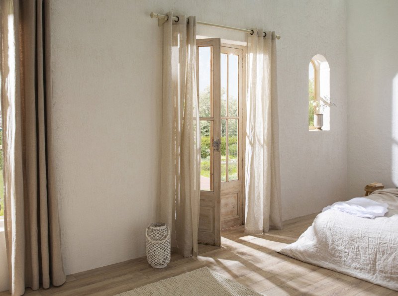 Voilage en lin lavé Ficelle