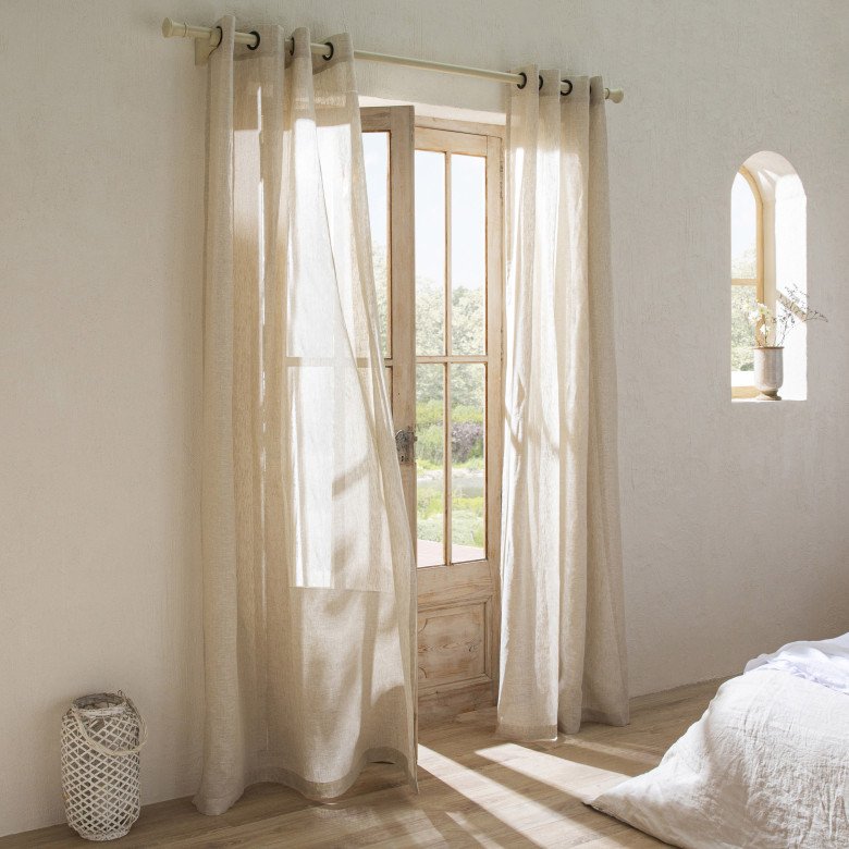 Voilage en lin lavé Ficelle - Embrin