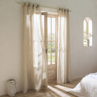 Voilage en lin lavé Ficelle