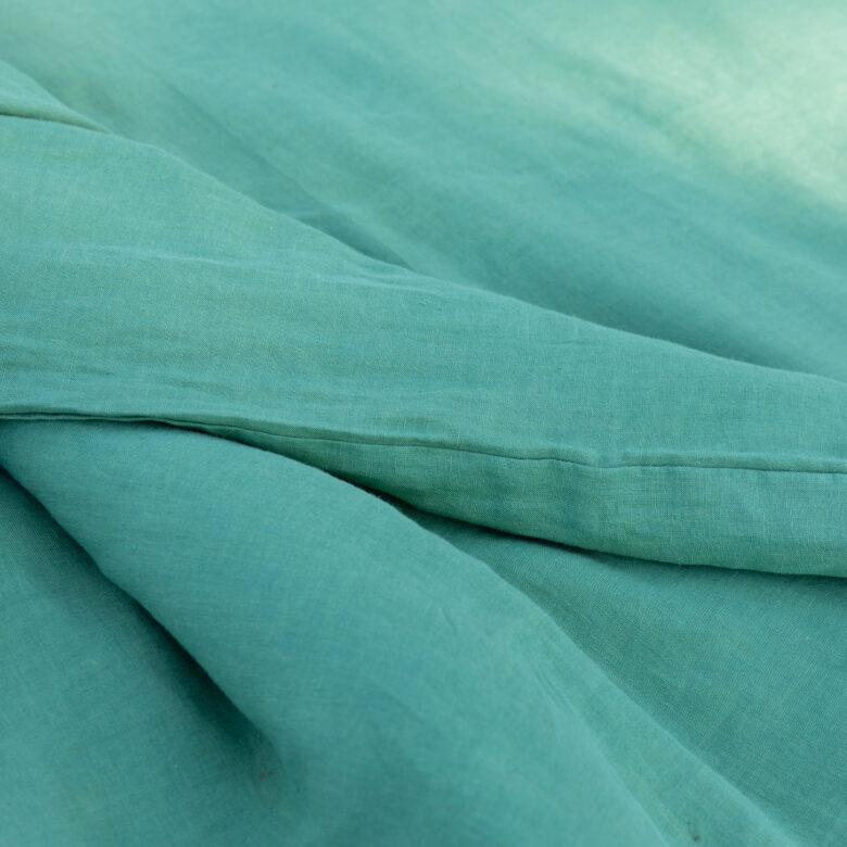 Drap Plat en Lin Lavé Vert Sauge - Embrin
